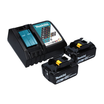 Makita DUB 363 RG2V Soffiatore / aspirafoglie a batteria 36 V ( 2x 18 V ) Brushless + set di aspirazione + 2x batteria ricaricabile 6,0 Ah + caricabatterie