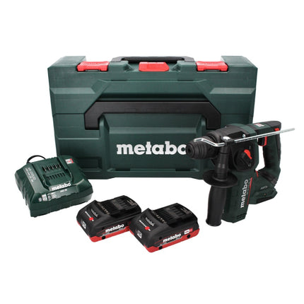Metabo BH 18 LTX BL 16 Tassellatore a batteria 18V / 1.3 J / SDS-plus ( 600324840 ) + 2x Batterie 4,0 Ah + Caricabatterie + Valigetta MetaBOX