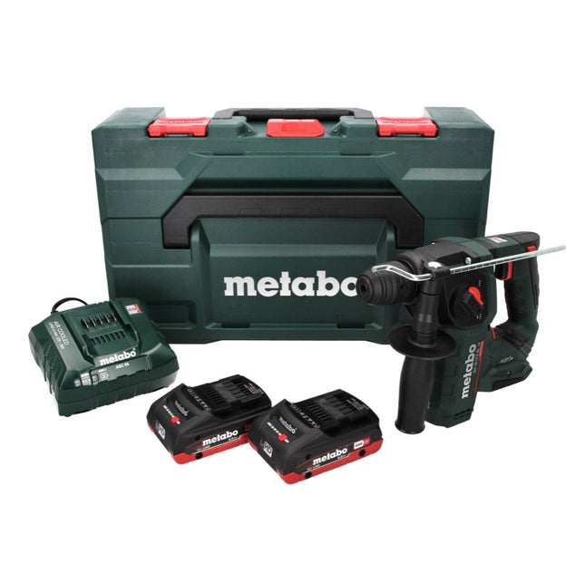 Metabo BH 18 LTX BL 16 Tassellatore a batteria 18V / 1.3 J / SDS-plus ( 600324840 ) + 2x Batterie 4,0 Ah + Caricabatterie + Valigetta MetaBOX