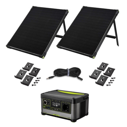 Central eléctrica portátil Goal Zero Yeti 500X 5 - 230 V 46,8 Ah + 2x panel solar Boulder 50 22 V 50 W 3,5 A + cable de extensión de 9,1 m + 2x kit de montaje Boulder