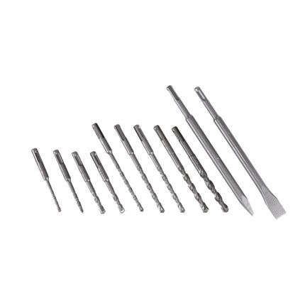 Bosch GBH 18V-26 F Cordless Rotary Hammer 2,6 J 18V SDS plus Brushless + Drill Bit and Chisel Set (11 pcs.) PGM certified + Case - without battery, without charger