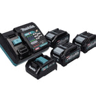 Makita Power Source Kit 40 V max. mit 3x BL 4040 Akku 4,0 Ah XGT + DC 40 RA Schnell Ladegerät XGT LXT + ADP10 Ladeadapter