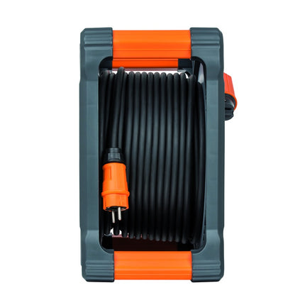 Brennenstuhl ProfessionalLINE Tamburo portacavi con protezione antiribaltamento completa ( 9202330100 ) 33 m 4 scarpette IP44 BGI 608