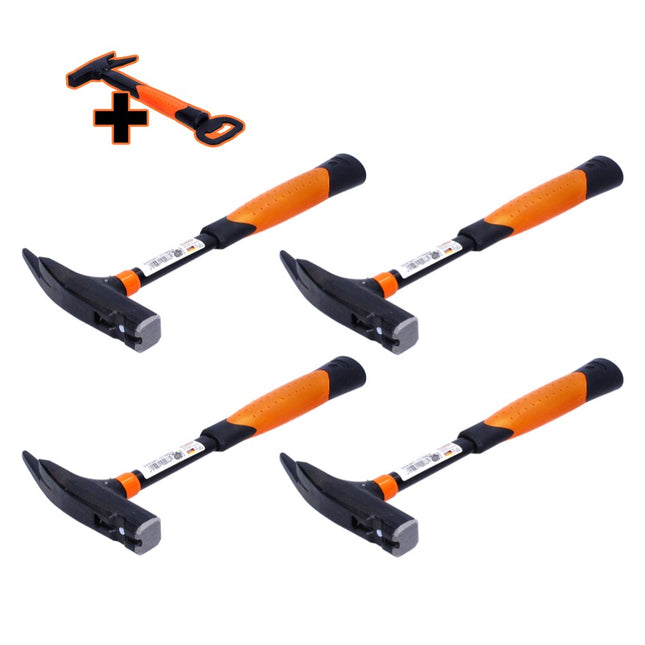 Picard 820M Set 4x BlackGiant Martello da carpentiere, liscio 600 g ( 4x 0082000 ) + Apribottiglie con look martello