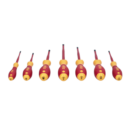 Wiha Jeu de tournevis SoftFinish electric slimFix - 7 pièces VDE 1000 V (44867) à fente / Phillips / Pozidriv