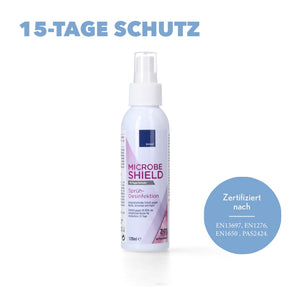 Zoono Z-71 Micobe Shield Flächendesinfektionsmittel 120 ml Schutz für mind. 15 Tage auf Oberflächen gegen 99,99 % aller Keime ( Zertifiziert nach PAS 2424 / EN13697 / EN1276 / EN1650 )