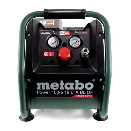 Metabo Power 160-5 18 LTX BL OF cordless compressor 18 V 8.0 bar brushless + 2x rechargeable battery 10.0 Ah + charger