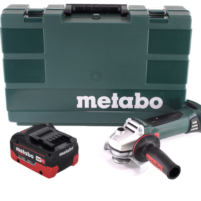 Metabo W 18 LTX 125 Quick Winkelschleifer 18 V 125 mm ( 602174860 ) + 1x 10,0 Ah Akku + Koffer - ohne Ladegerät