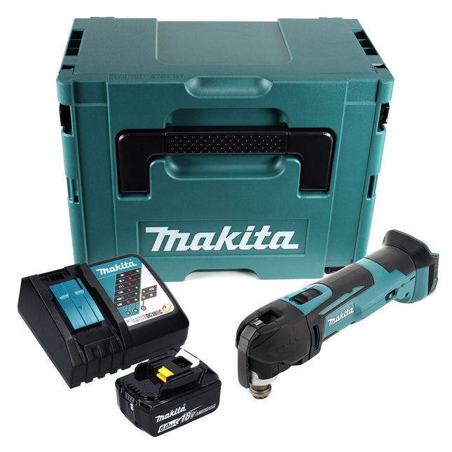 Makita DTM 51 RG1J Cordless oscillating saw 18 V + 1x battery 6.0 Ah + charger + Makpac