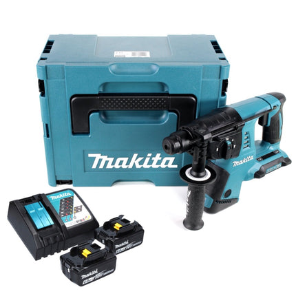 Makita DHR 263 RGJ Akku Bohrhammer 36 V ( 2x 18 V ) 3,0 J SDS-plus + 2x Akku 6,0 Ah + Ladegerät