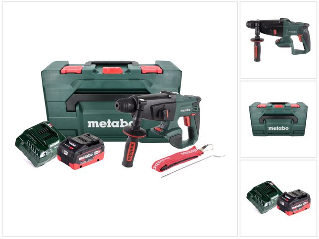 Metabo KHA 18 LTX Cordless Hammer 2.2 J 18V SDS Plus + 1x Battery 8.0 Ah + Charger + MetaBOX Case