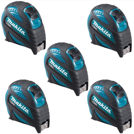 Makita 5x B-57168 Cinta métrica 10 m Cinta métrica con gancho magnético