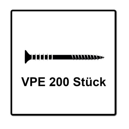 SPAX Vis d'ajustement 6,0 x 90 mm - Filetage avec rainures de maintien - Tête plate - T-STAR Plus - 4Cut - WIROX - 200pcs. (5x 161010600903)