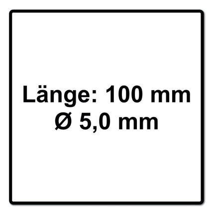 SPAX Vis universelle 5,0 x 100 mm - Filetage partiel - Tête fraisée T-STAR plus - 4Cut - WIROX - 200 pcs. (2x 0191010501003)