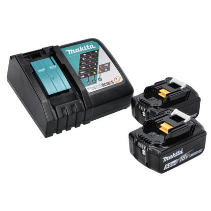 Makita DLX 2176 TJ Akku Kombo Kit 18 V mit DHP 481 115 Nm Brushless + DTD 152 165 Nm + 2x Akku 5,0 Ah + Ladegerät + Makpac