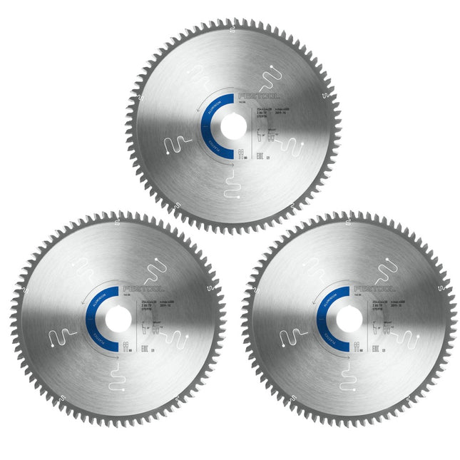 Festool Spezial Kreissägeblatt Set 3x TF80 A 254 x 2,4 x 30 mm ( 3x 575978 ) für TKS 80 Tischkreissäge