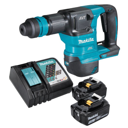 Martello scalpellatore a batteria Makita DHK 180 RT 18 V 3,1 J SDS Plus Brushless + 2x batteria 5,0 Ah + caricabatteria