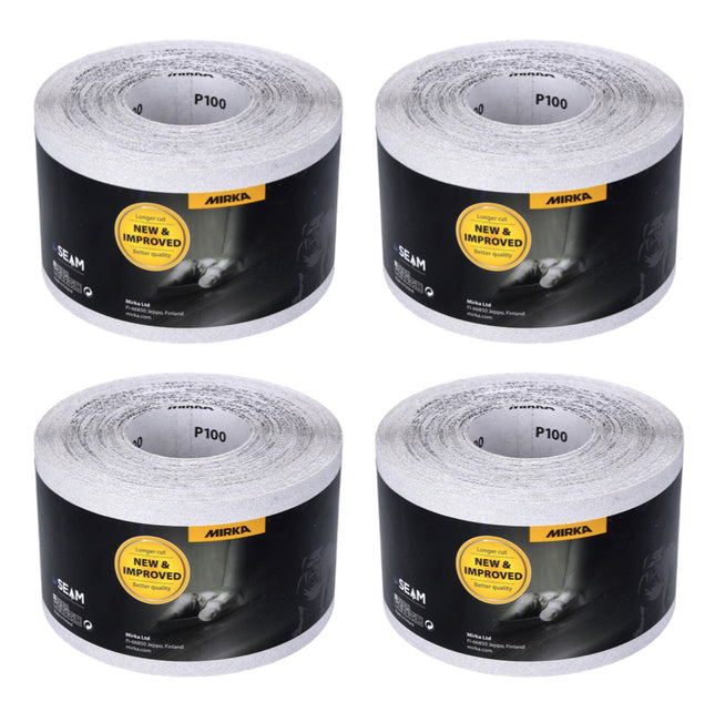Mirka BASECUT Rotolo di carta abrasiva universale 115 mm x 50 m / P100 / 4 pz. - ( 4x 2251100110N )