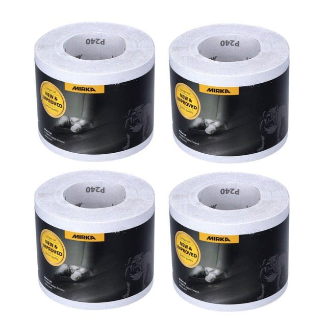 Mirka BASECUT Rotolo di carta abrasiva universale 115 mm x 50 m / P240 / 4 pz. - ( 4x 2251100125N )