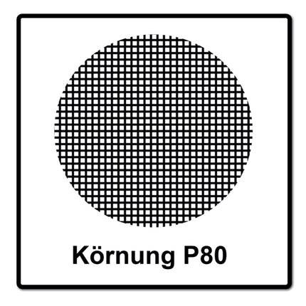 Discos de lijado Mirka BASECUT 150 mm P80 200 piezas (2x 2261109980) Agarre 15 agujeros