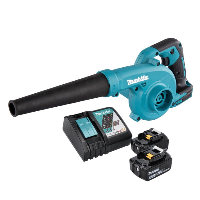Makita DUB 185 RT soffiatore di foglie a batteria 18 V + 2x batteria ricaricabile 5,0 Ah + caricabatterie