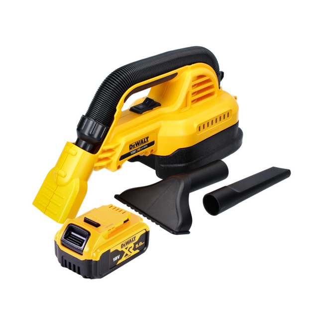 Aspiradora de mano con batería DeWalt DCV 517 18 V 1,9 L + 1 batería de 5,0 Ah, sin cargador
