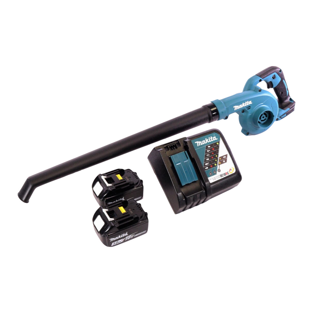 Soplador sin cable Makita DUB 186 RF soplador de hojas 18 V + 2x batería recargable 3,0 Ah + cargador