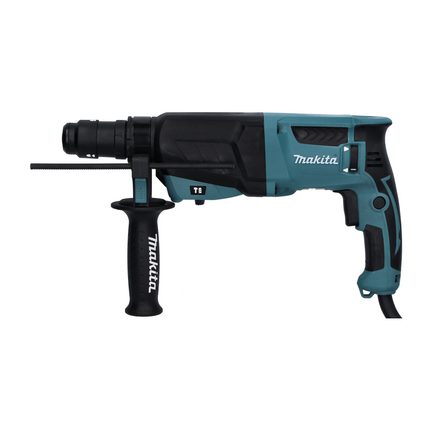 Martillo combinado Makita HR 2630 TJ 800 W 2,4 J SDS Plus + juego de brocas de 7 piezas + portabrocas sin llave + Makpac