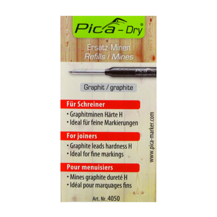 Pica DRY Mines de rechange dureté graphite H - 20 pièces (2x 4050)