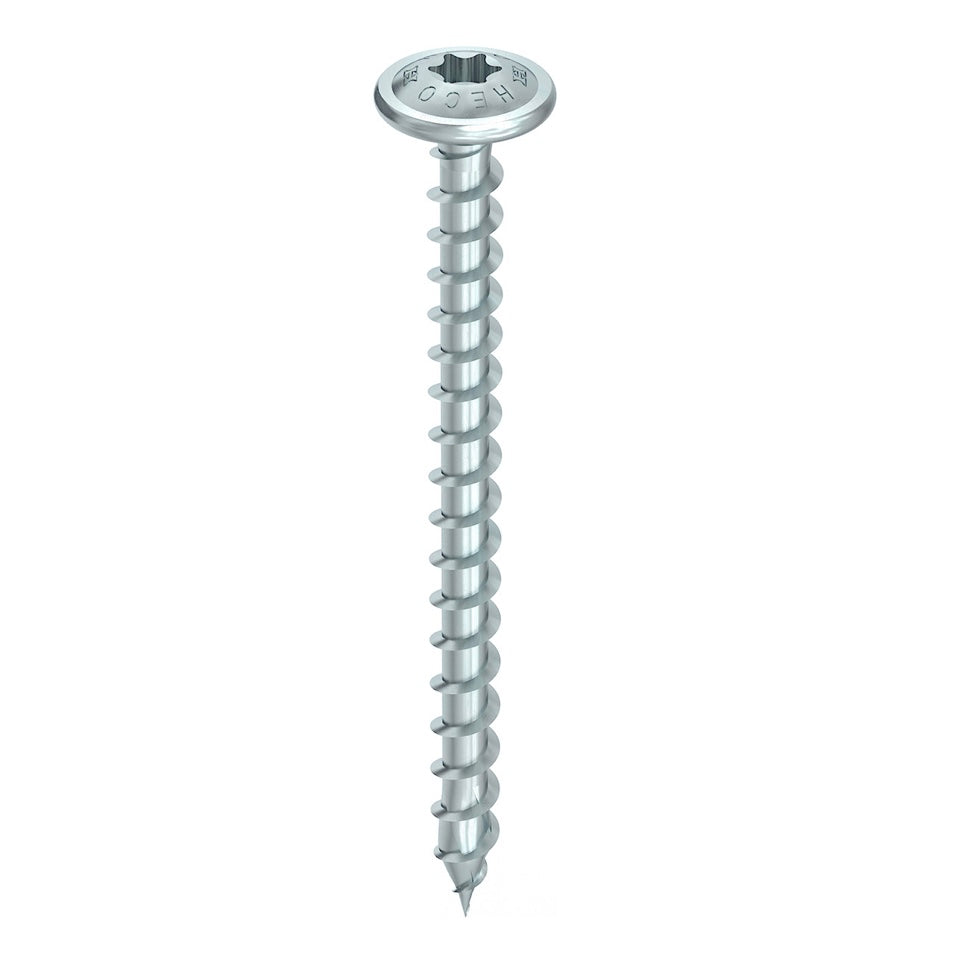 HECO TOPIX plus Viti per legno Professional 6,0 x 40 mm - 200 pz. ( 61013 ) filettatura completa, testa bombata, T-Drive, zincata blu, A3K