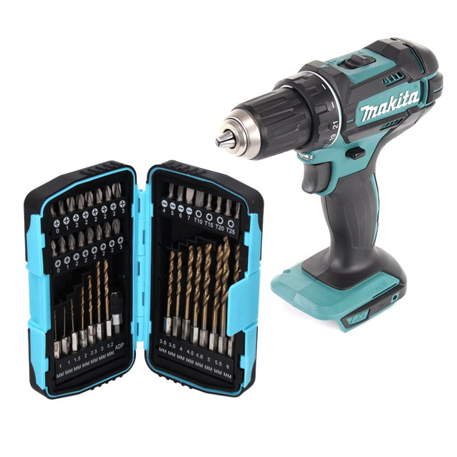 Makita DDF 482 Z Cordless Drill driver 62Nm 18V + Bit set - 40 pcs. - without battery, without charger