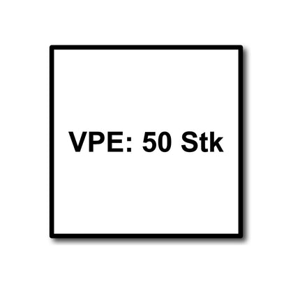 HECO MULTI MONTI plus F Vis d'ancrage 7,5x100mm, Vis à béton, Tête fraisée, T-Drive, Zinguée bleue, A2K, 50 pcs. (48517)