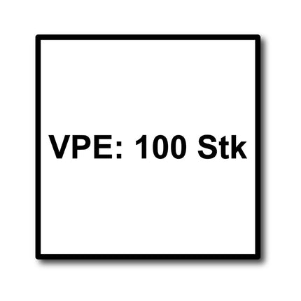 HECO MULTI MONTI plus F Vis d'ancrage, 7,5 x 100mm, Vis à béton, Tête fraisée, T-Drive, Zingué bleu, A2K, 100 pcs. (2x 48517)