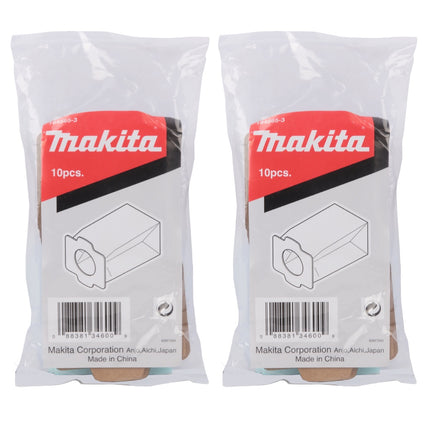 Makita Papierfilter 20 Stk. ( 2x 194565-3 ) für Staubsauger DCL 182 / 4076D / CL121D