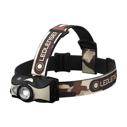 Ledlenser MH8 LED Lampe frontale 600 lm IPX4 Noir / sable ( 502157 ) + 1x Batterie + Câble de charge