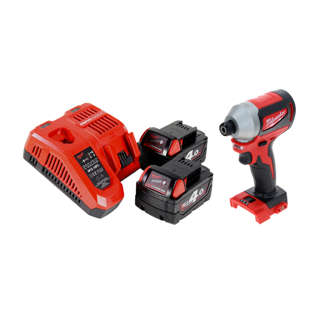 Milwaukee M18 BLID2-402FC Cordless Impact Driver 180Nm 1/4" Brushless 18V + 2x Batteries 4.0Ah + Charger