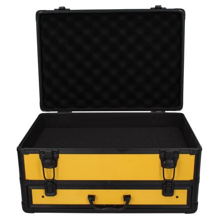 Toolbrothers TX Alu Werkzeug Koffer gelb für Akku Schlagschrauber und Schlagbohrschrauber + 70 tlg. Bit Bohrer Set + Würfelschaum Einlage - Toolbrothers