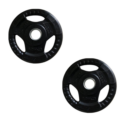 Hantelscheiben Set 2x Hantelgewichte Scheibengewichte aus Stahl 1,25 kg 2 Stk. 30 mm Lochdurchmesser gummiert