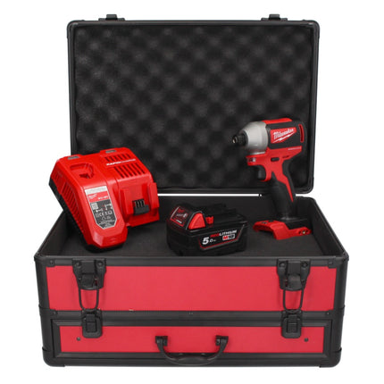 Milwaukee M18 BLID2-501FC TX Akku Schlagschrauber 18 V 180 Nm 1/4" Brushless + 1x Akku 5,0 Ah + Ladegerät + TX Koffer