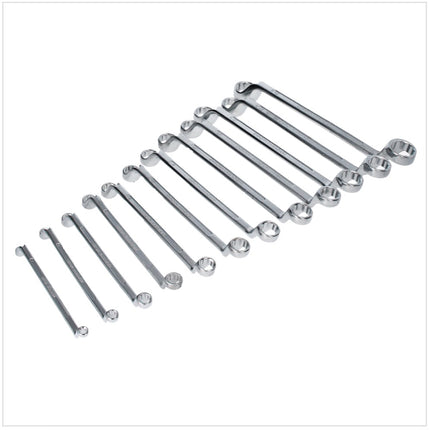 BGS technic Doppel Ringschlüssel Satz 12 tlg. gekröpft SW 6 x 7 - 30 x 32 mm ( 1214 )