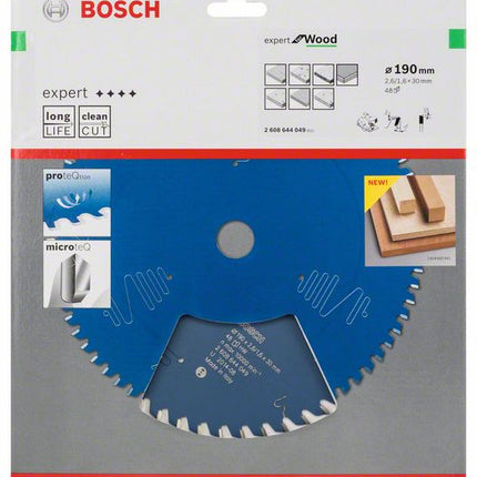 Bosch Kreissägeblatt Expert für Holz 190 x 2,6 x 30 mm 48 Zähne ( 2608644049 ) - Toolbrothers