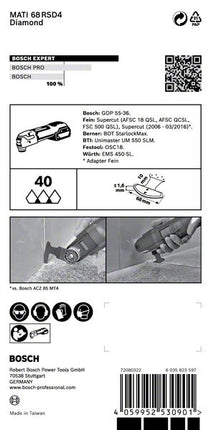 Bosch Expert MATI 68 RSD4 Corner Blade Eckblatt Starlock Max 68 x 10 mm ( 2608900038 ) Diamond Technology - Toolbrothers