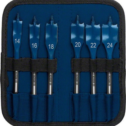Bosch EXPERT SelfCut Speed Flachfräsbohrer Set 14 - 24 mm 6 tlg. ( 2608900332 ) für Holz - Nachfolger von 2608595424 - Toolbrothers