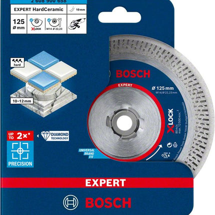 Bosch EXPERT HardCeramic X-LOCK Diamant Trennscheibe 125 x 22,23 mm 1 Stk. ( 2608900658 ) Diamond Technology - Toolbrothers