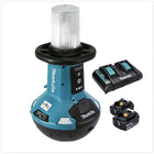 Makita DML 810 PF cordless LED area light 18 / 36 V (2 x 18 V) 5500 lm IP54 + 2x battery 3.0 Ah + double charger