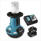 Makita DML 810 RT Lampe LED sans fil 18 / 36 V ( 2 x 18 V ) 5500 lm IP54 + 2 batteries 5,0 Ah + chargeur