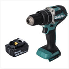Makita DHP 484 T1 Perceuse-visseuse à percussion sans fil 18 V 54 Nm brushless + 1x Batterie 5,0 Ah - sans chargeur