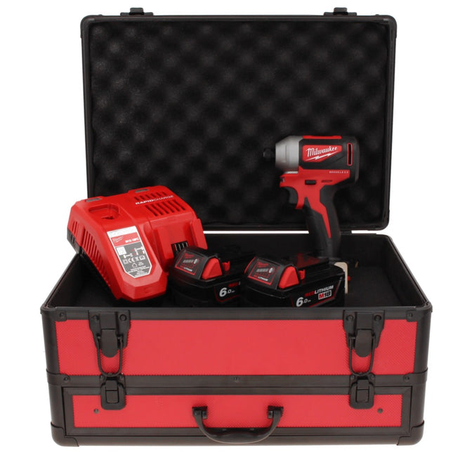 Milwaukee M18 BLID2-602FC TX Akku Schlagschrauber 18 V 180 Nm 1/4" Brushless + 2x Akku 6,0 Ah + Ladegerät + TX Koffer