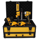 DeWalt DCF809P2TX atornillador de impacto sin escobillas 18V + lámpara sin cable DCL050 18V + 2 baterías 5.0Ah + cargador + maletín TX + cinta métrica plegable