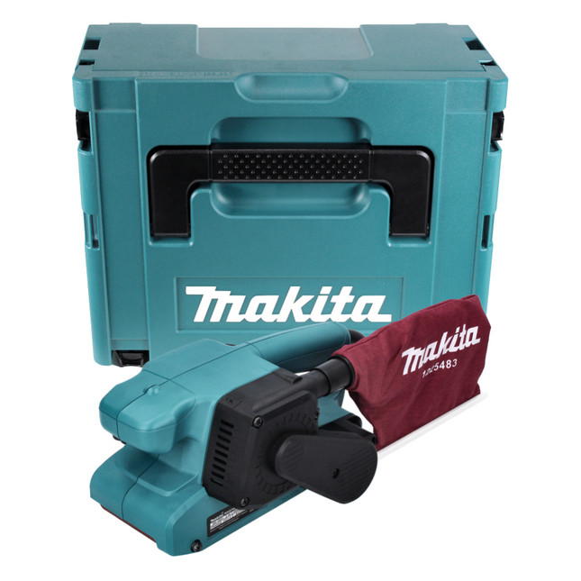 Makita 9910 J Levigatrice a nastro elettrica 650 W / 76 mm + Valigetta Makpac